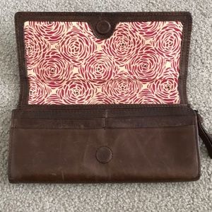 Hobo leather snap closure wallet